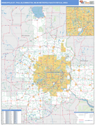 Minneapolis-St. Paul-Bloomington Metro Area Digital Map Basic Style